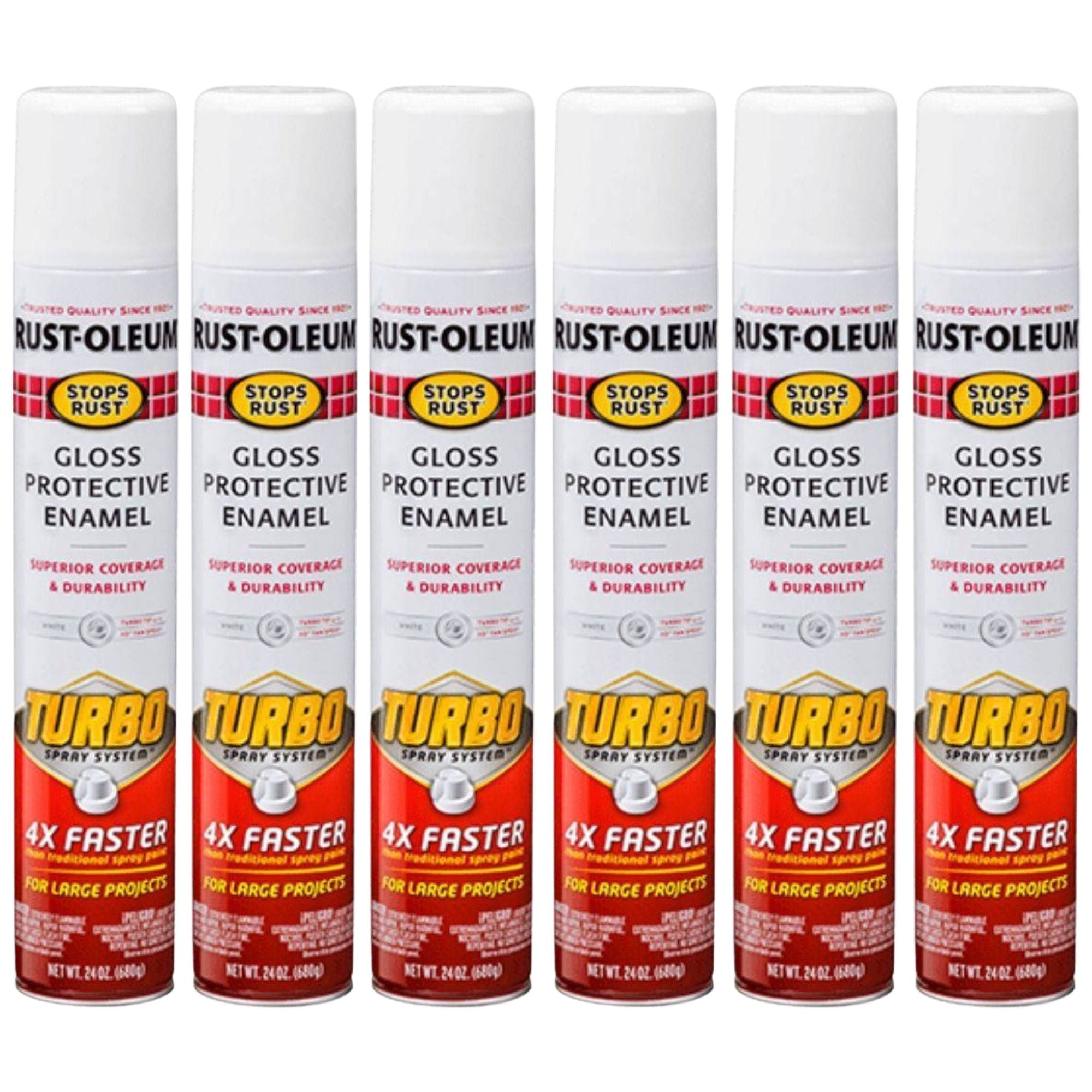 Rust-Oleum Gloss Protective Enamel with Turbo Spray System - Gloss White - South East Clearance Centre