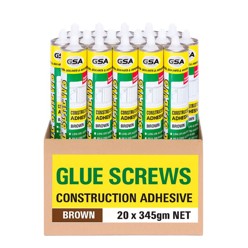 GSA Glue Screws Construction Adhesive 345gm - BOX OF 20 - South East Clearance Centre