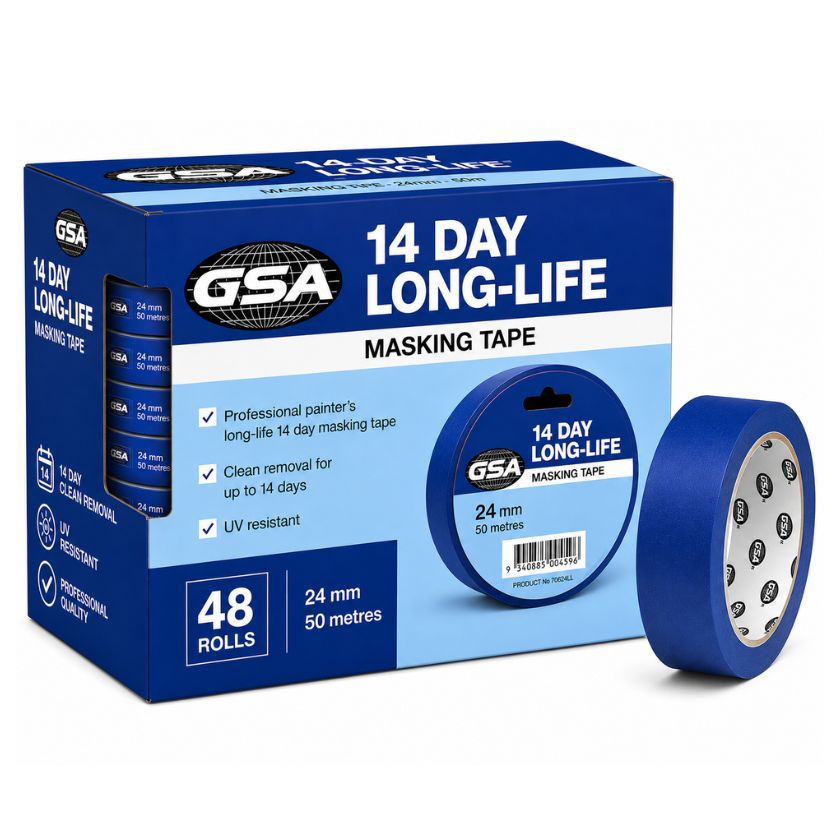 GSA Long Life 14 Day Blue Masking Tape - Carton