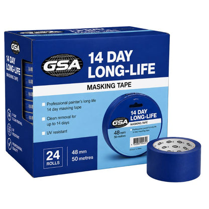 GSA Long Life 14 Day Blue Masking Tape - Carton