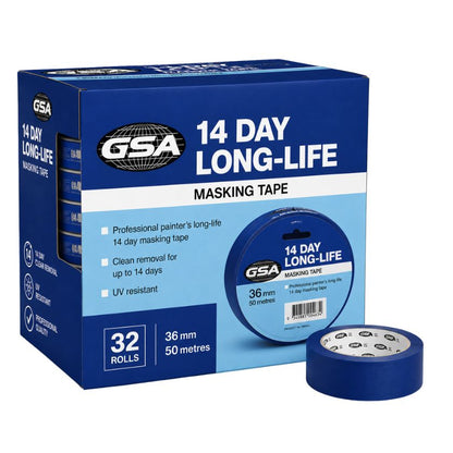 GSA Long Life 14 Day Blue Masking Tape - Carton