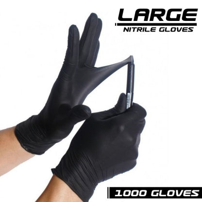 BOX PACK - Black Nitrile Gloves - 1000 Pack - South East Clearance Centre