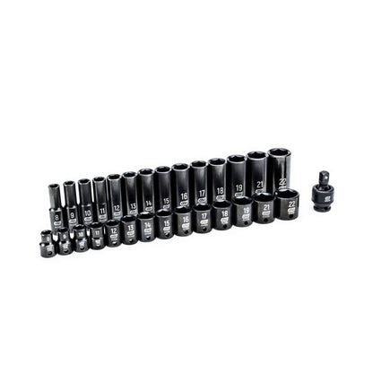 GEARWRENCH 84925N 29pce 3/8" Drive 6 Point Standard & Deep Impact Metric Socket Set - South East Clearance Centre