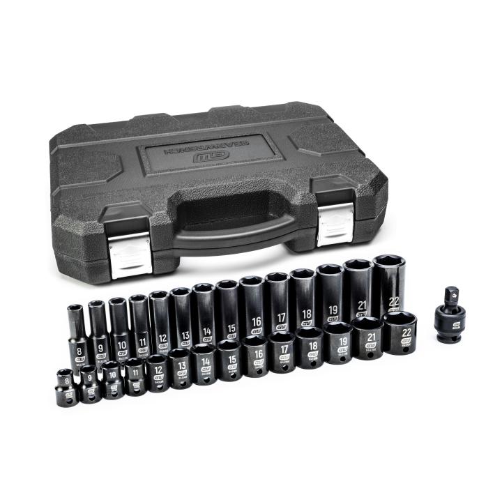 GEARWRENCH 84925N 29pce 3/8" Drive 6 Point Standard & Deep Impact Metric Socket Set - South East Clearance Centre