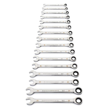 GEARWRENCH 86928 16pce 90-Tooth 12 Point Metric Combination Ratcheting Wrench Set - South East Clearance Centre