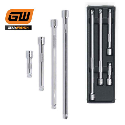 Gearwrench 4 Pc. 3/8” Drive Wobble Extension Set 3”, 6”, 10” & 12”