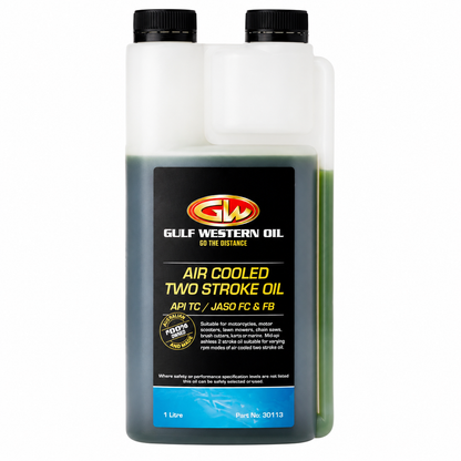 Gulf Western 30183 Air Cooled 2T Two Stroke Oil 1L (Box of 8x 1 Litre Bottles)