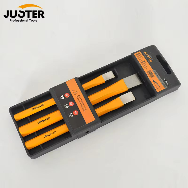 3pce Masonry Chisel Set - 10mm,12mm,16mm Stonecutter's Chisel Set
