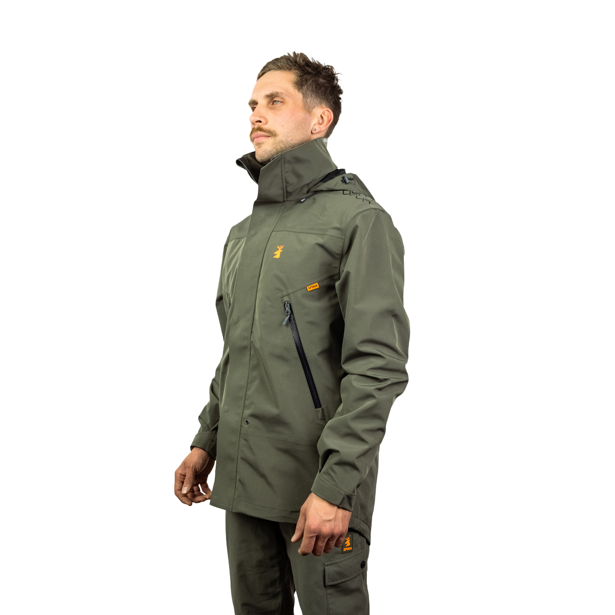 Spika Frontier Jacket Mens Performance Olive Waterproof Hunting Jacket