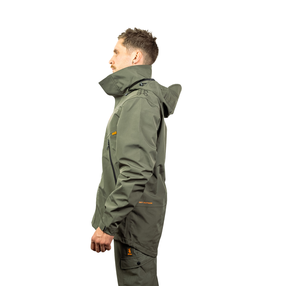 Spika Frontier Jacket Mens Performance Olive Waterproof Hunting Jacket