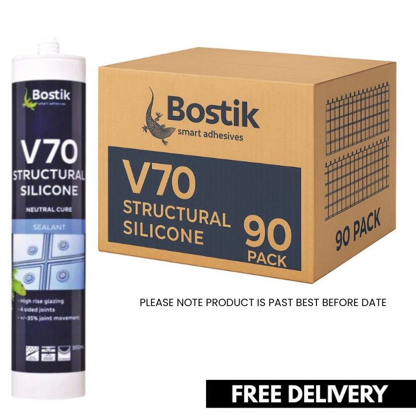 (90 Pack) Bostik V70 Structural Silicone Cartridge - Matt Black