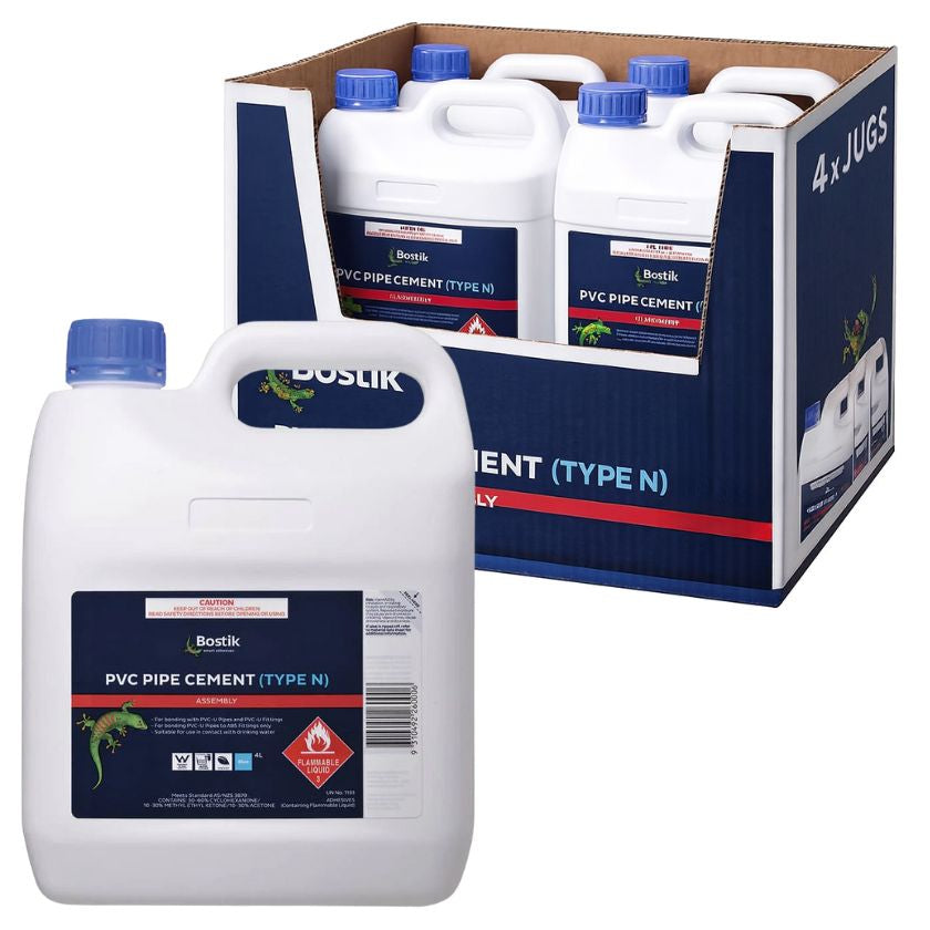 Bostik PVC Pipe Cement Type N Clear 4L  | EXP DEC 25