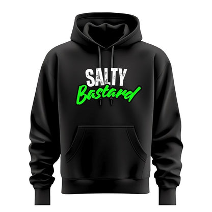 Salty Bast*rd OG Hoodie – Black with Neon Green Logo - South East Clearance Centre