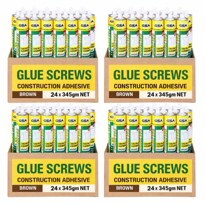GSA Glue Screws Construction Adhesive 345gm - (96 Pack) - South East Clearance Centre