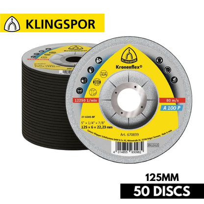 Klingspor 694466 125mm  Cut-off Wheels Discs Economy (50 Pack) - South East Clearance Centre