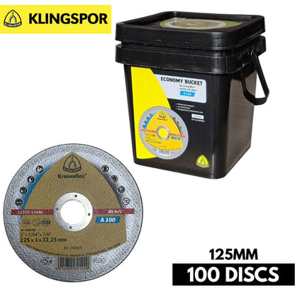 Klingspor 694466 125mm Cut-off Wheels Cutting Discs Economy Bucket (200 Pack) - South East Clearance Centre