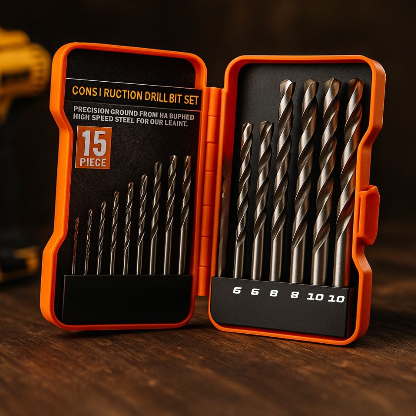 15 Piece Construction Concrete Masonry Drill Bit Set - South East Clearance Centre