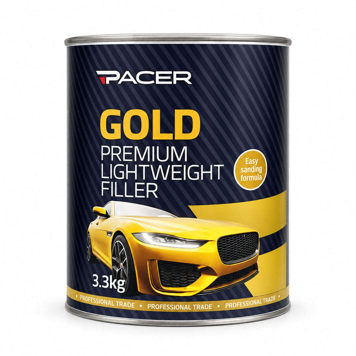 Pacer Gold Automotive Body Filler 3.3kg with harderner PGF33