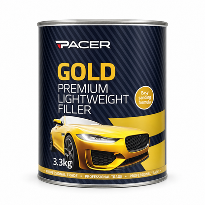 Pacer Gold Automotive Body Filler 3.3kg with harderner PGF33