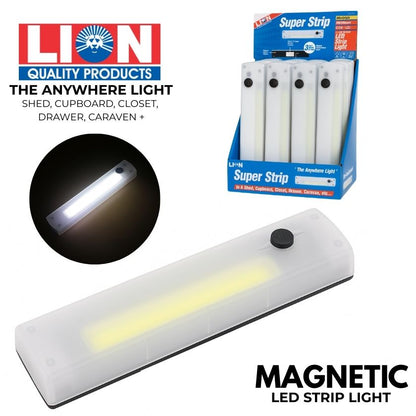 Magnetic Lion Super COB LED Strip Light – 3W, 120 Lumen, Battery Powered