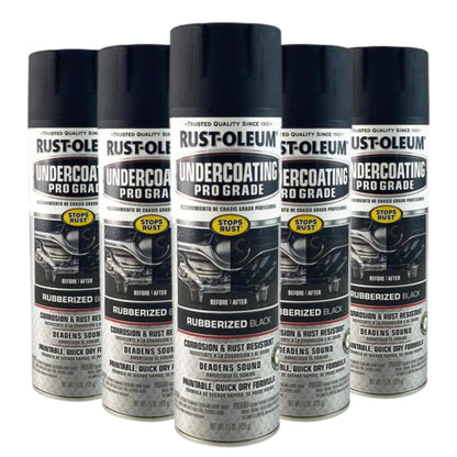 (6 CANS) Rust-Oleum Automotive Professional Rubberised Undercoating 425g Spray Rustoleum - South East Clearance Centre