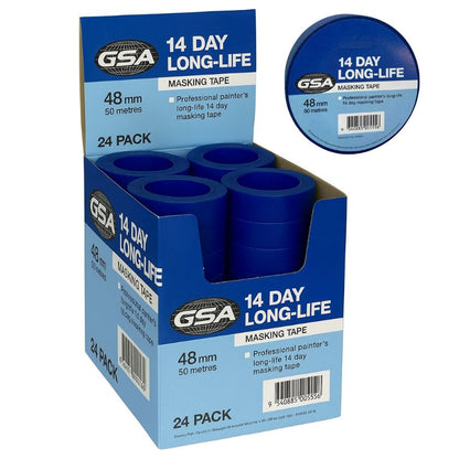(Box pack) GSA 14 Day Blue Long Life Blue Masking Tape - South East Clearance Centre