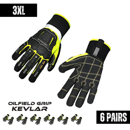 MEC DEX OF-614-Y- Oil Field Grip Kevlar Gloves (6 Pairs) - South East Clearance Centre