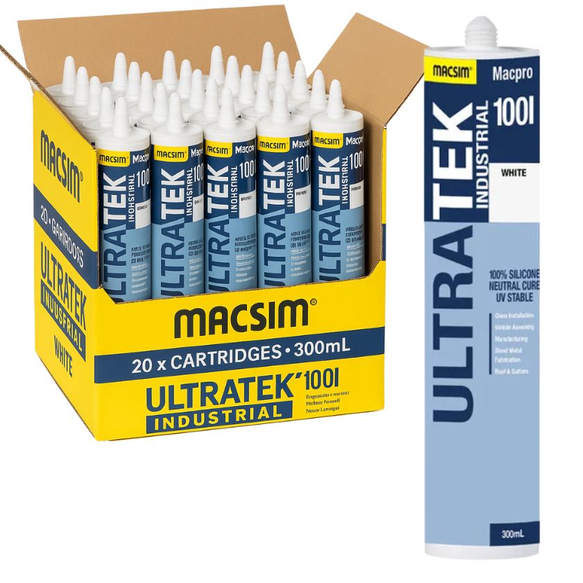 (Box of 20) Macsim Macpro ULTRATEK Industrial Neutral Cure Silicone Sealant - White - South East Clearance Centre
