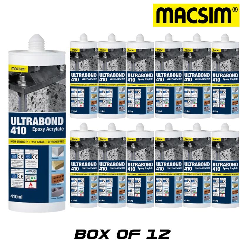 (12 Pack) Macsim Ultrabond Vinyl Ester 410ml Cartridge - South East Clearance Centre