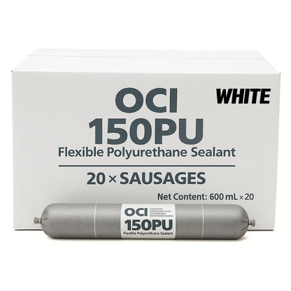 OCI 150PU FLEXIBLE POLYURETHANE SEALANT - WHITE 600ML (Box of 20) - South East Clearance Centre