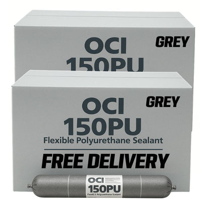 OCI 150PU FLEXIBLE POLYURETHANE SEALANT - GREY 600ML (Box of 20) - South East Clearance Centre