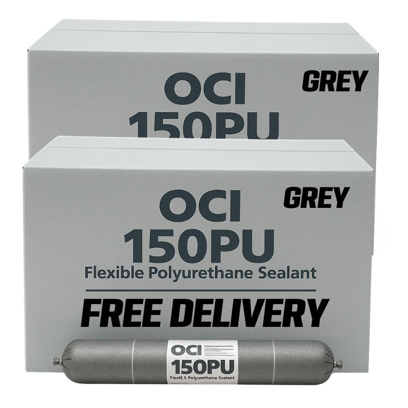 OCI 150PU FLEXIBLE POLYURETHANE SEALANT - GREY 600ML (Box of 20) - South East Clearance Centre