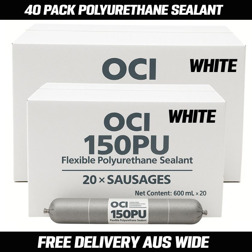 OCI 150PU FLEXIBLE POLYURETHANE SEALANT - WHITE 600ML (Box of 20) - South East Clearance Centre