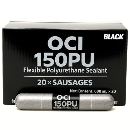 OCI 150PU FLEXIBLE POLYURETHANE SEALANT - BLACK 600ML (Box of 20) - South East Clearance Centre