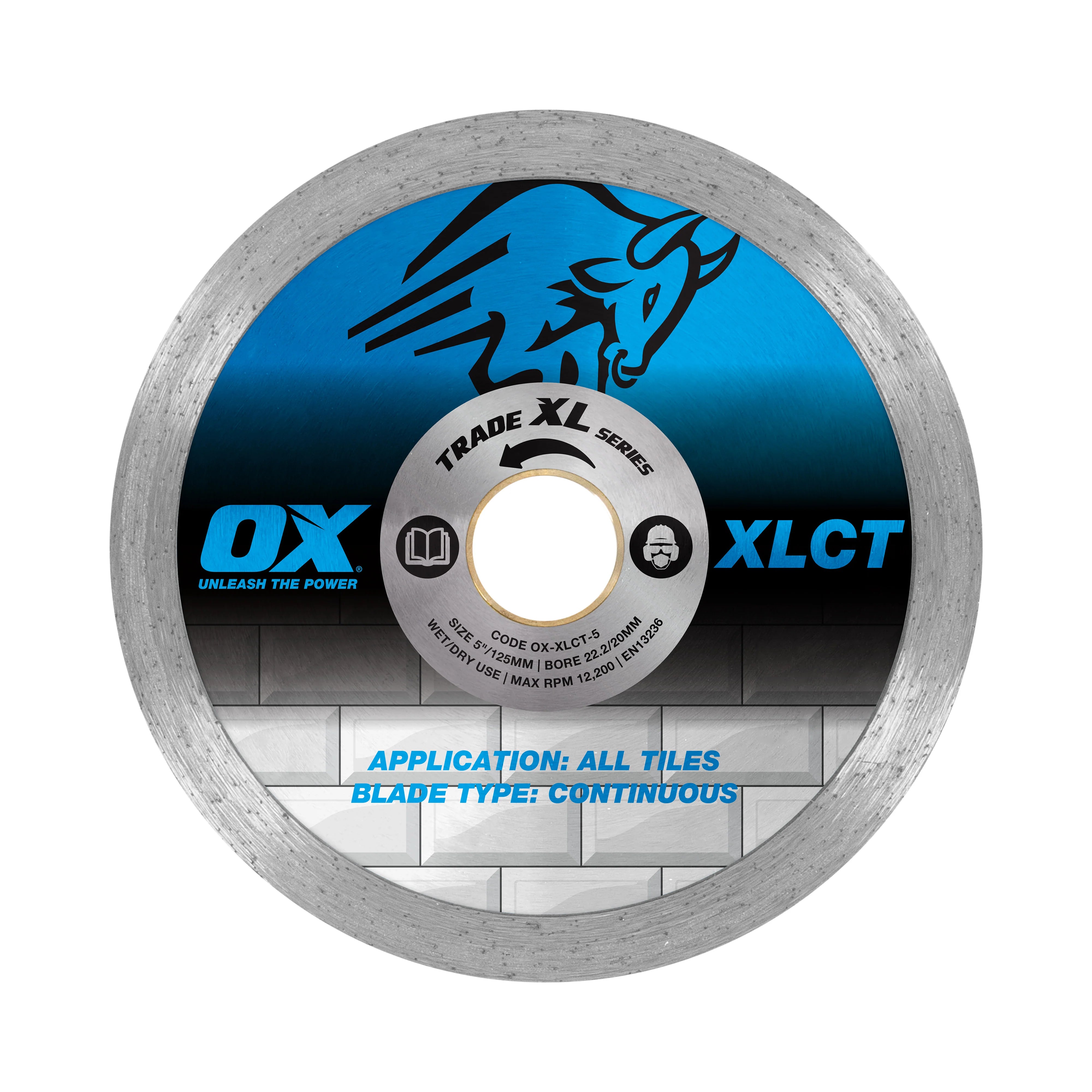 OX Tools - Trade XL Continuous Diamond Blade 125mm - Ceramic Tiles | OX-XLCT-5