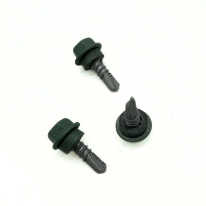 Otter 10-16 x 16mm Hex Head SDS Metal Screws with Seal Coarse Thread, Colorbond Class 4, Tub - 1000 Pack (WILDERNESS) - South East Clearance Centre