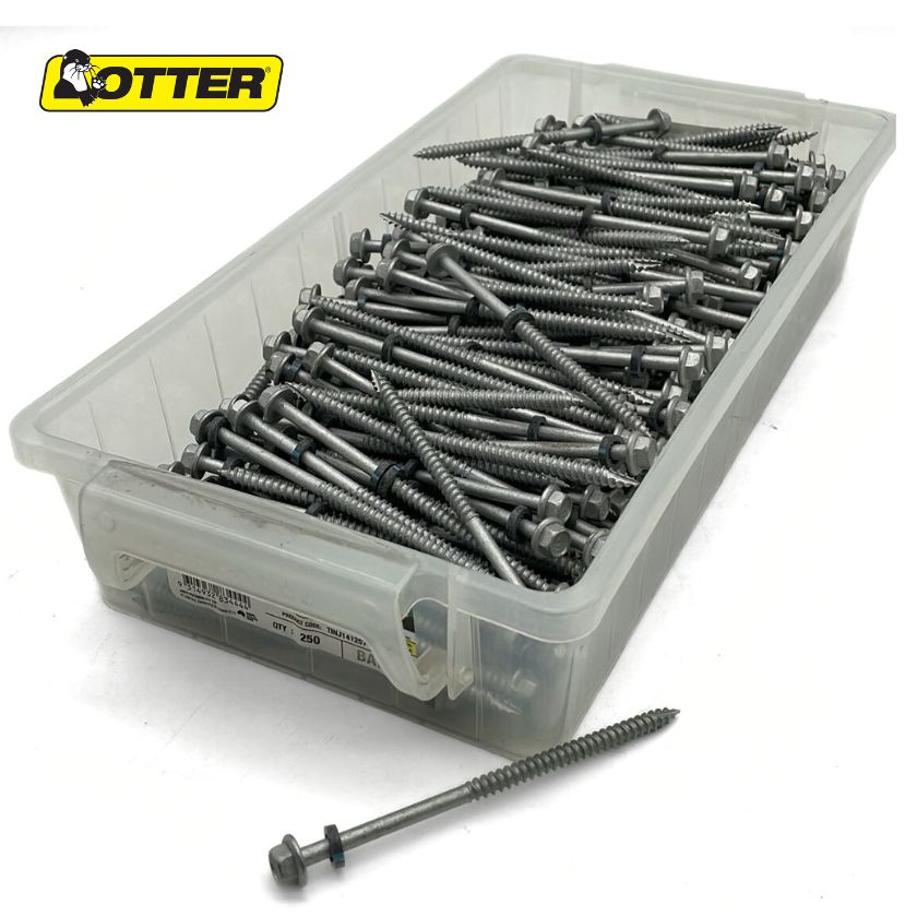 Otter 14-10 x 125mm Hex Head Type 17 Timber Screws – Galvanised Class 4 (250 Pack)