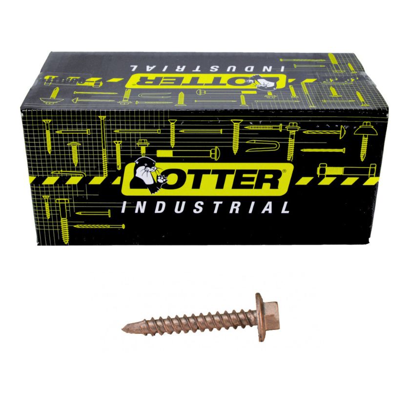 Otter 14-10 x 40mm Hex Head Type 17 Timber Screws | Zinc Yellow | 1000 Pack
