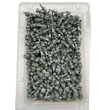 Otter Steel Pale Eucalypt, Roofing & Cladding Metal Screws 10g x 16mm (500 Pack) - South East Clearance Centre