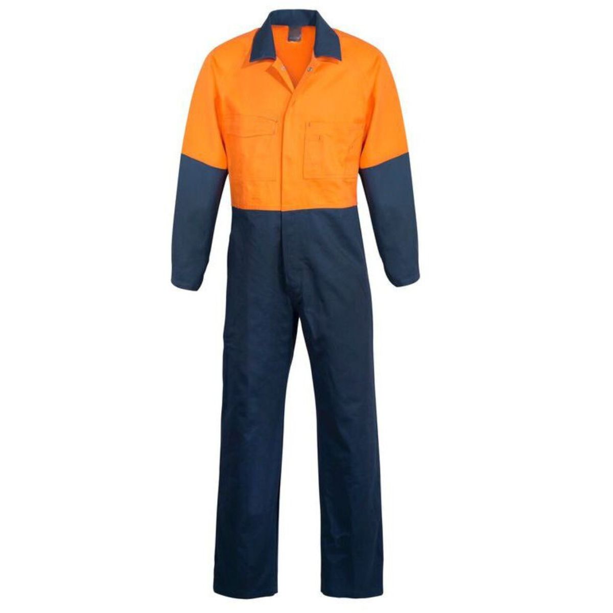 Tuffa Orange/Navy Cotton Drill Coveralls - South East Clearance Centre