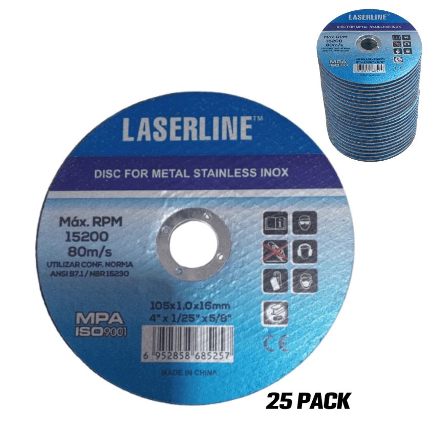 25 PACK - Stainless Steel Cutting Disc - 105mm - South East Clearance Centre