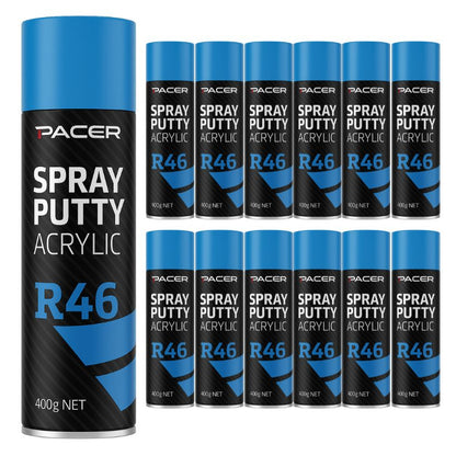 Pacer R46 Spray Putty Acrylic 400g SP400 (Box of 12) - South East Clearance Centre