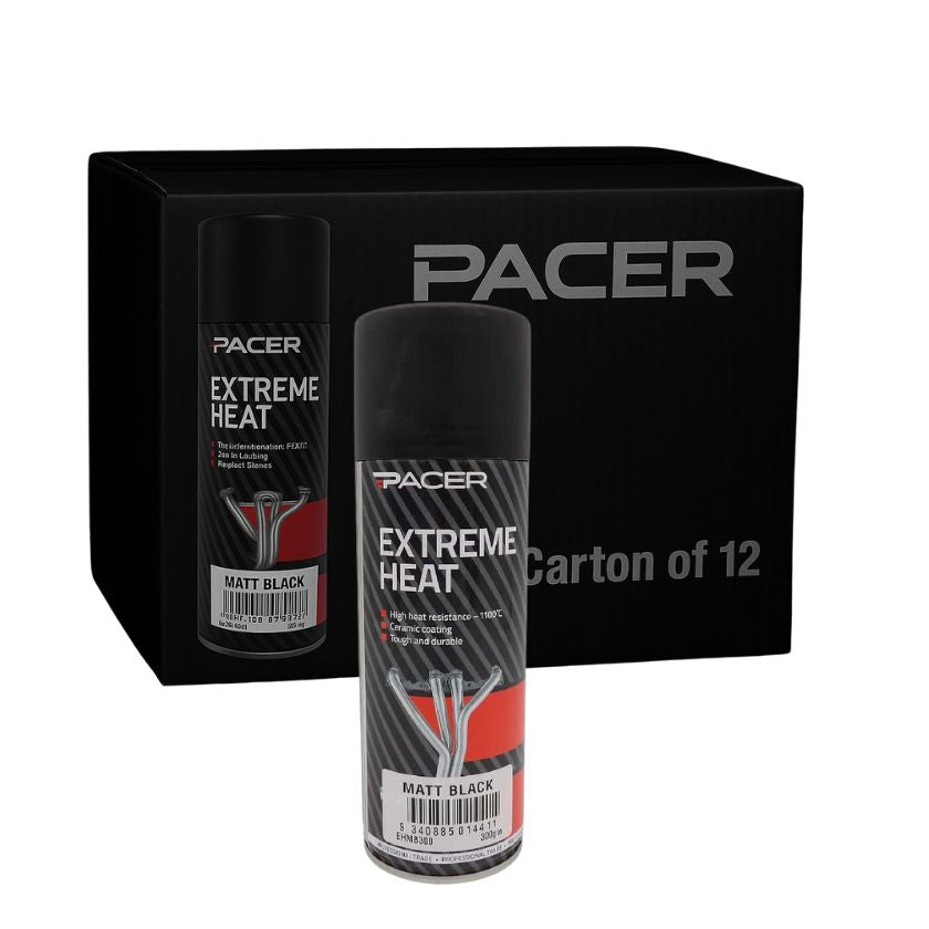 PACER EXTREME HEAT MATT BLACK SPRAY PAINT EHMB300