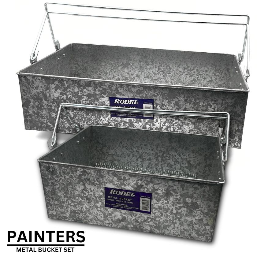 Rodel Painters Double Handle Metal 2 Bucket Set (520mm & 380mm Bucket) - South East Clearance Centre
