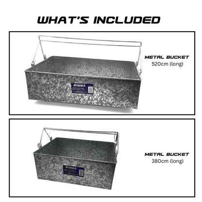 Rodel Painters Double Handle Metal 2 Bucket Set (520mm & 380mm Bucket) - South East Clearance Centre