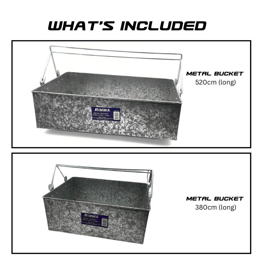 Rodel Painters Double Handle Metal 2 Bucket Set (520mm & 380mm Bucket) - South East Clearance Centre