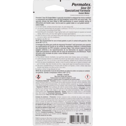 Permatex® Gear Oil RTV Gasket Maker, 85g - South East Clearance Centre