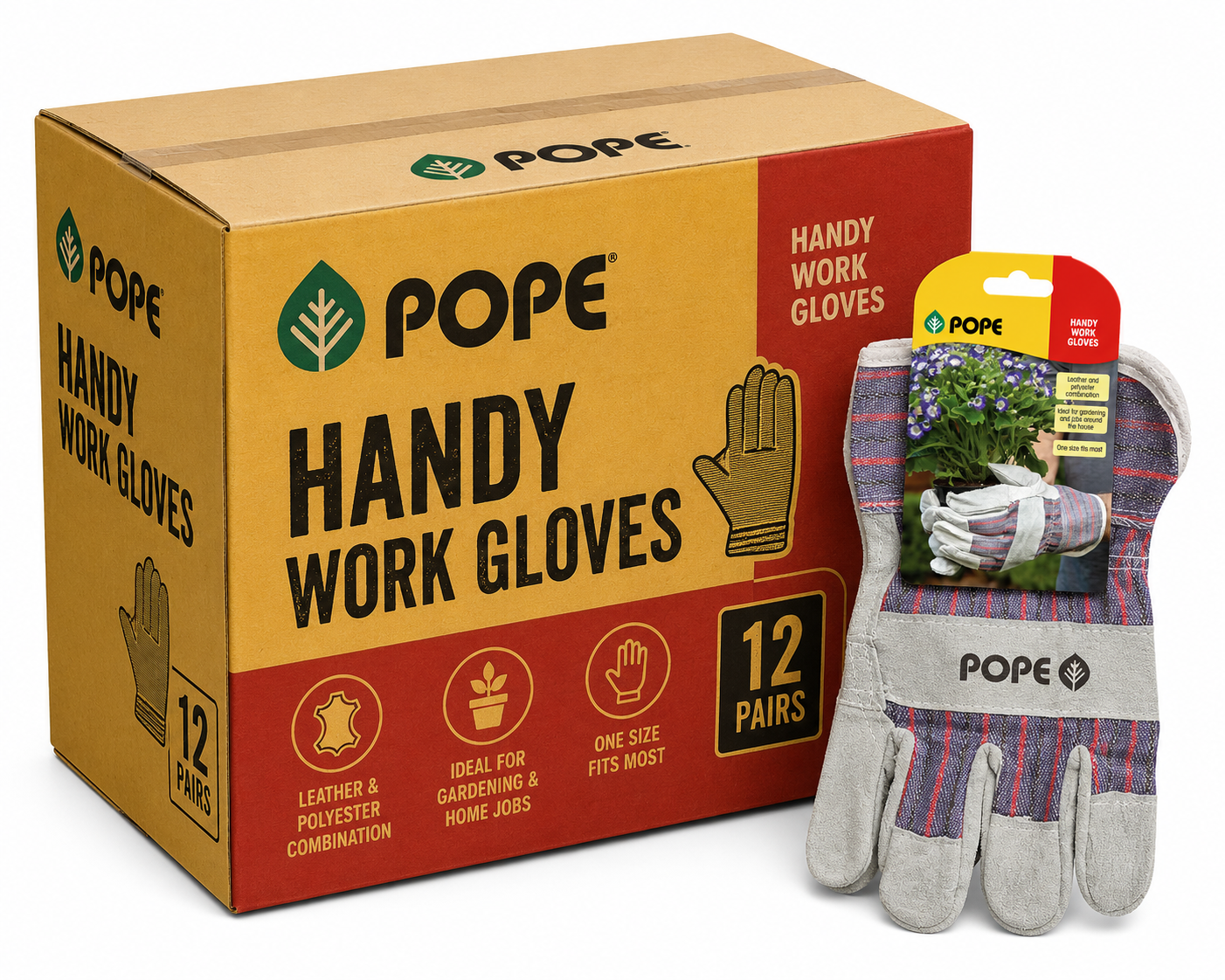 Pope 1010110 Handy Work Gloves - 12 Pairs
