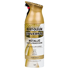 Rust Oleum Universal Metallic Spray Paint | 250377 Pure Gold - South East Clearance Centre