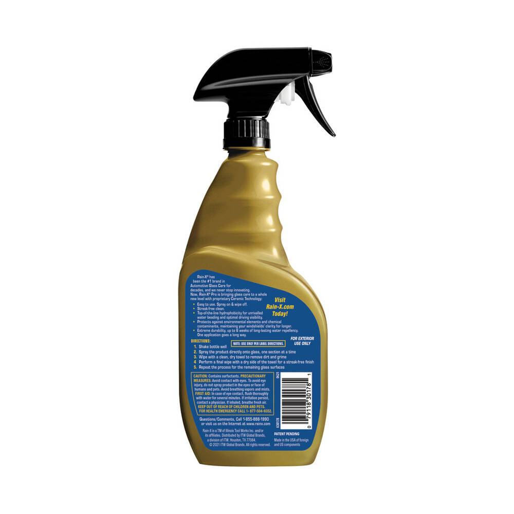 (6 Pack) Rain-X Pro Cerami-X Glass Cleaner and Water Repellent 473mL